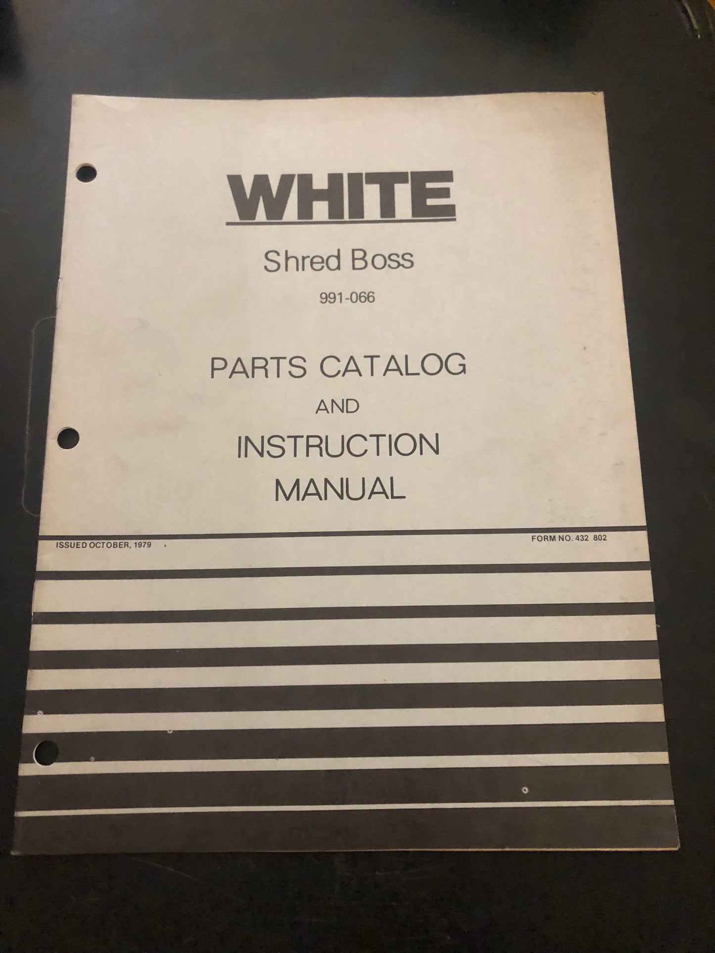 White _ Shred Boss _ Parts Catalog & Instruction Manual