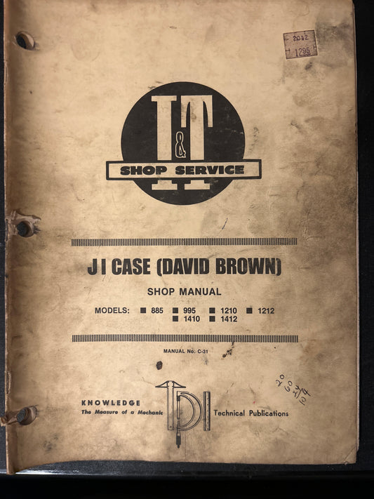 I&T _ JI Case (David Brown) series 885, 995, 1210, 1212, 1410, 1412 _ Shop Manual C-31