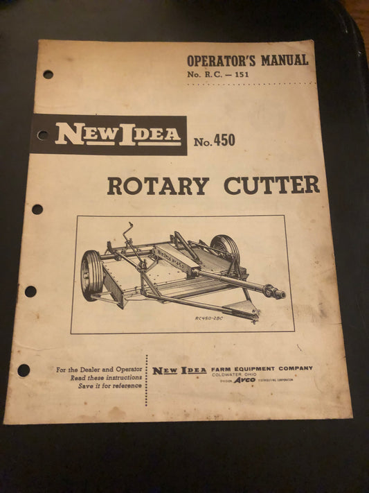 New Idea _ no 450 Rotary Cutter _ Operator’s Manual