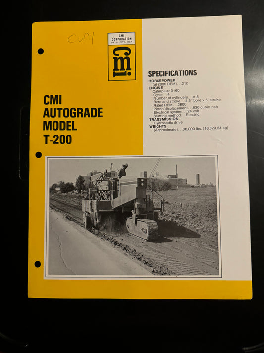 CMI _ Autograde model T-200