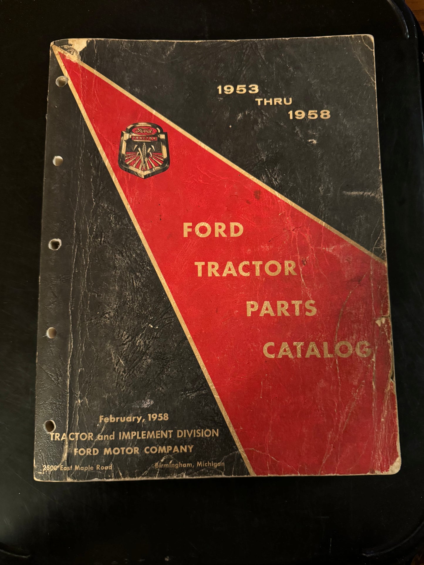 Ford _ 1953 thru 1958 Ford Tractor _ Parts Catalog