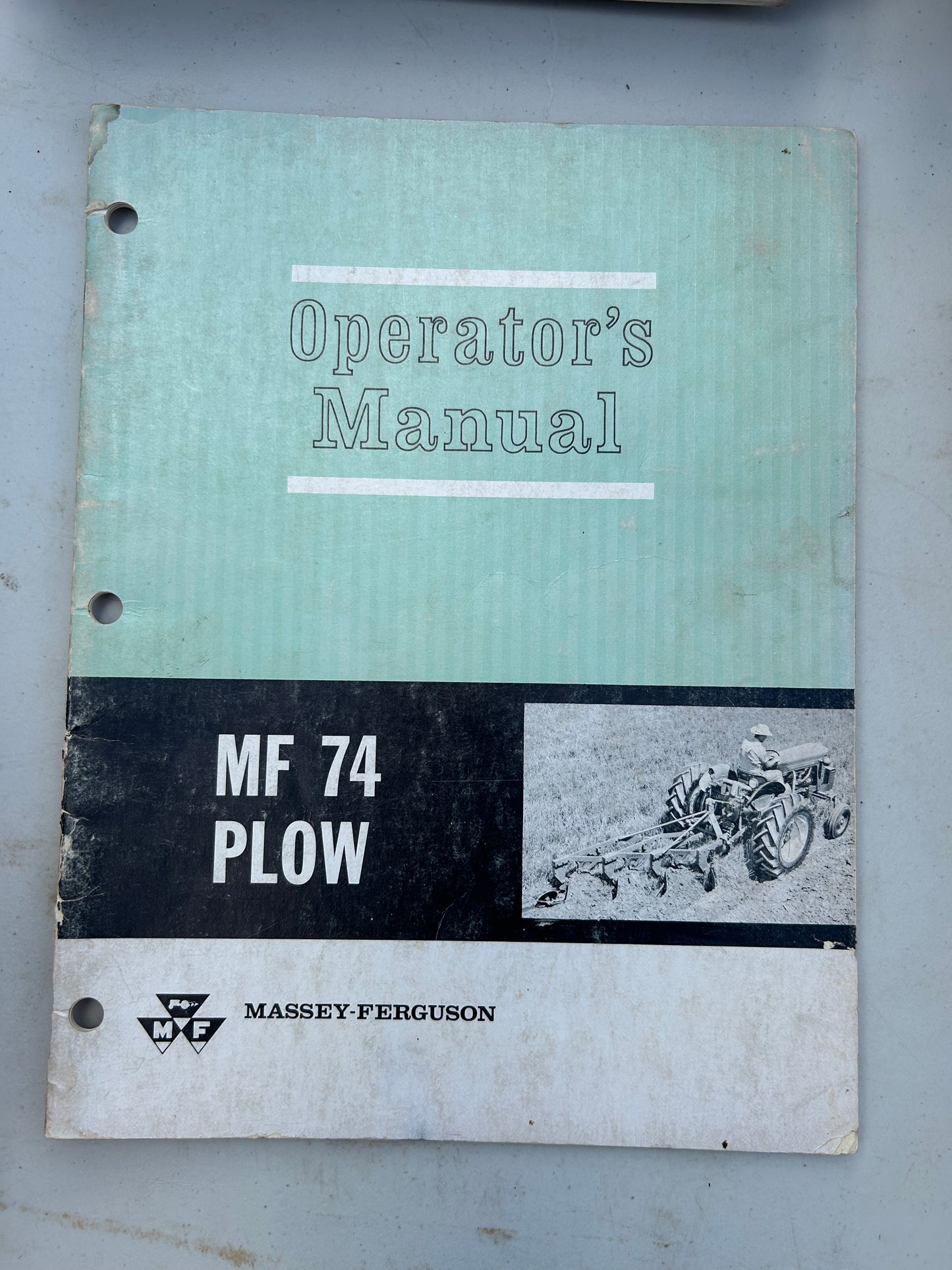 Massey Ferguson MF 74 Plow_ Operator’s Manual