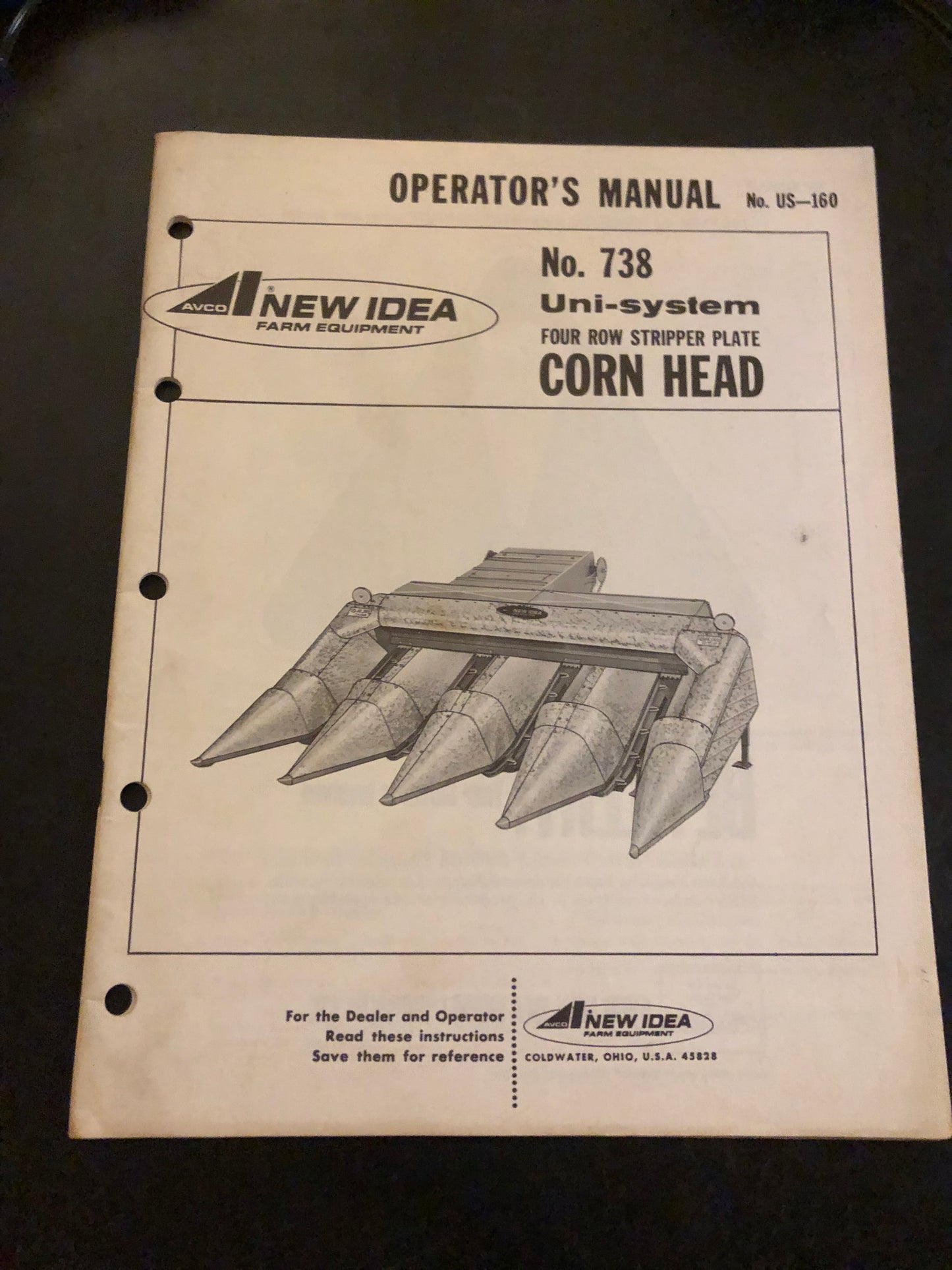 New Idea _ no 738 Uni-System Corn Head _ Operator’s Manual