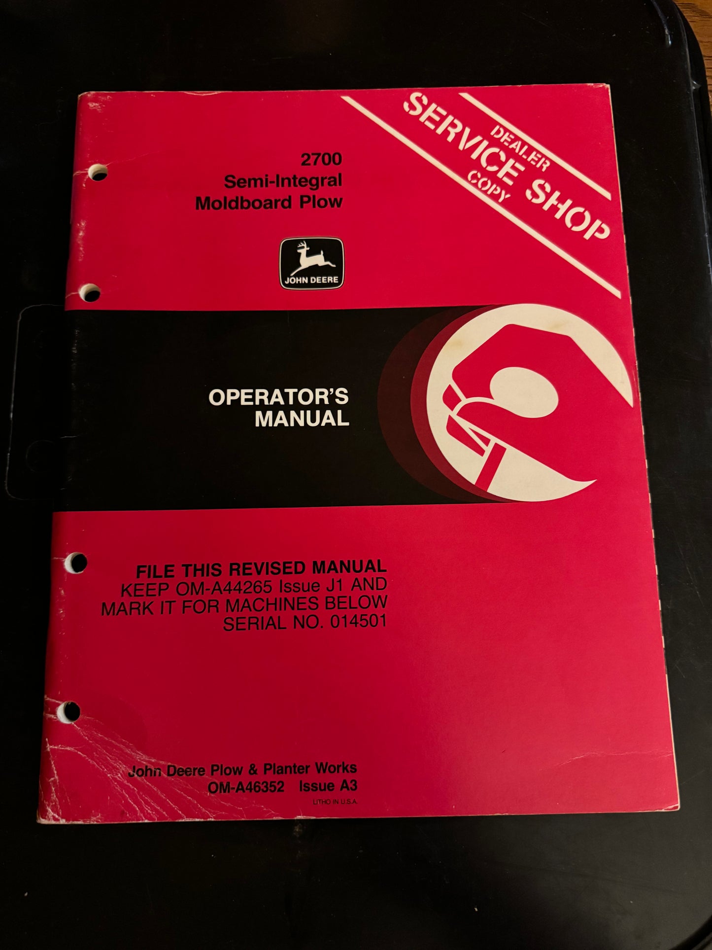 John Deere _ 2700 Semi-Integral Moldboard Plow _ Operator’s Manual