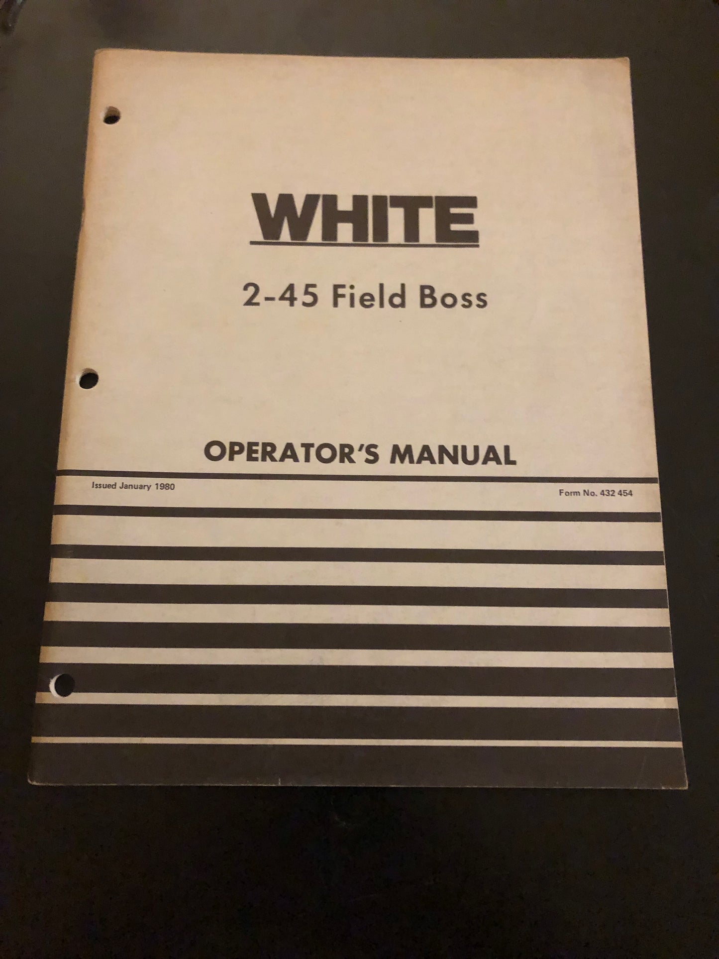 White _ 2-45 field boss tractor _ Operator’s Manual