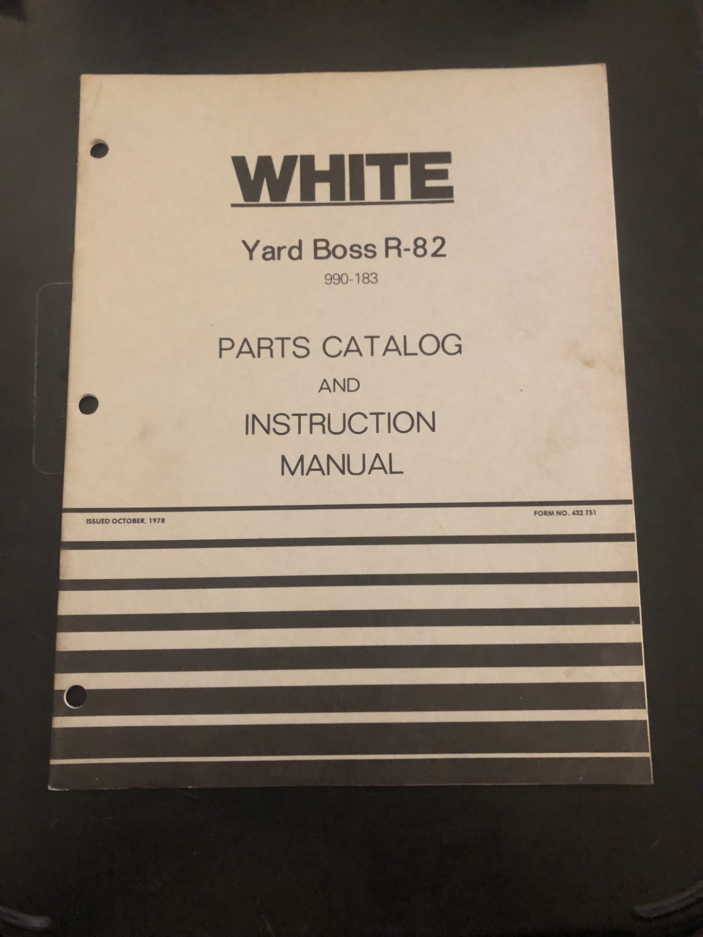 White _ Yard Boss R-82 _ Parts Catalog & Instruction Manual