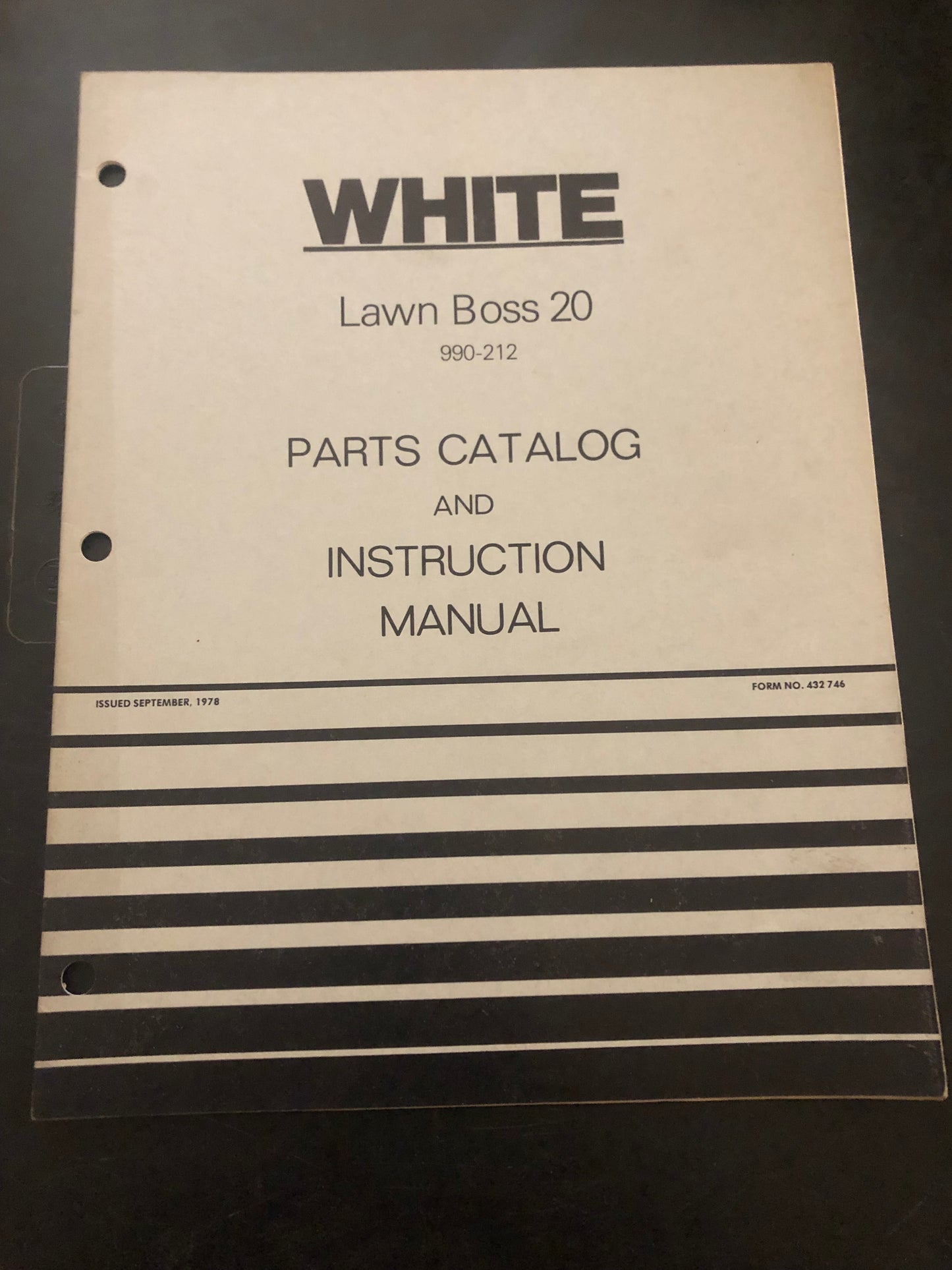 White _ Lawn Boss 20 _ Parts Catalog & Instruction Manual