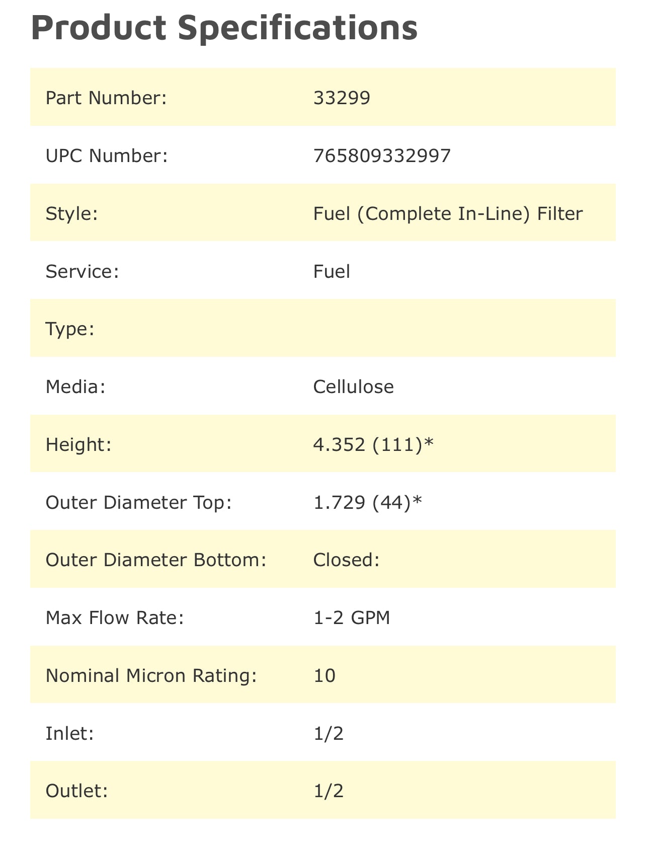 NAPA 3299 Fuel Filter