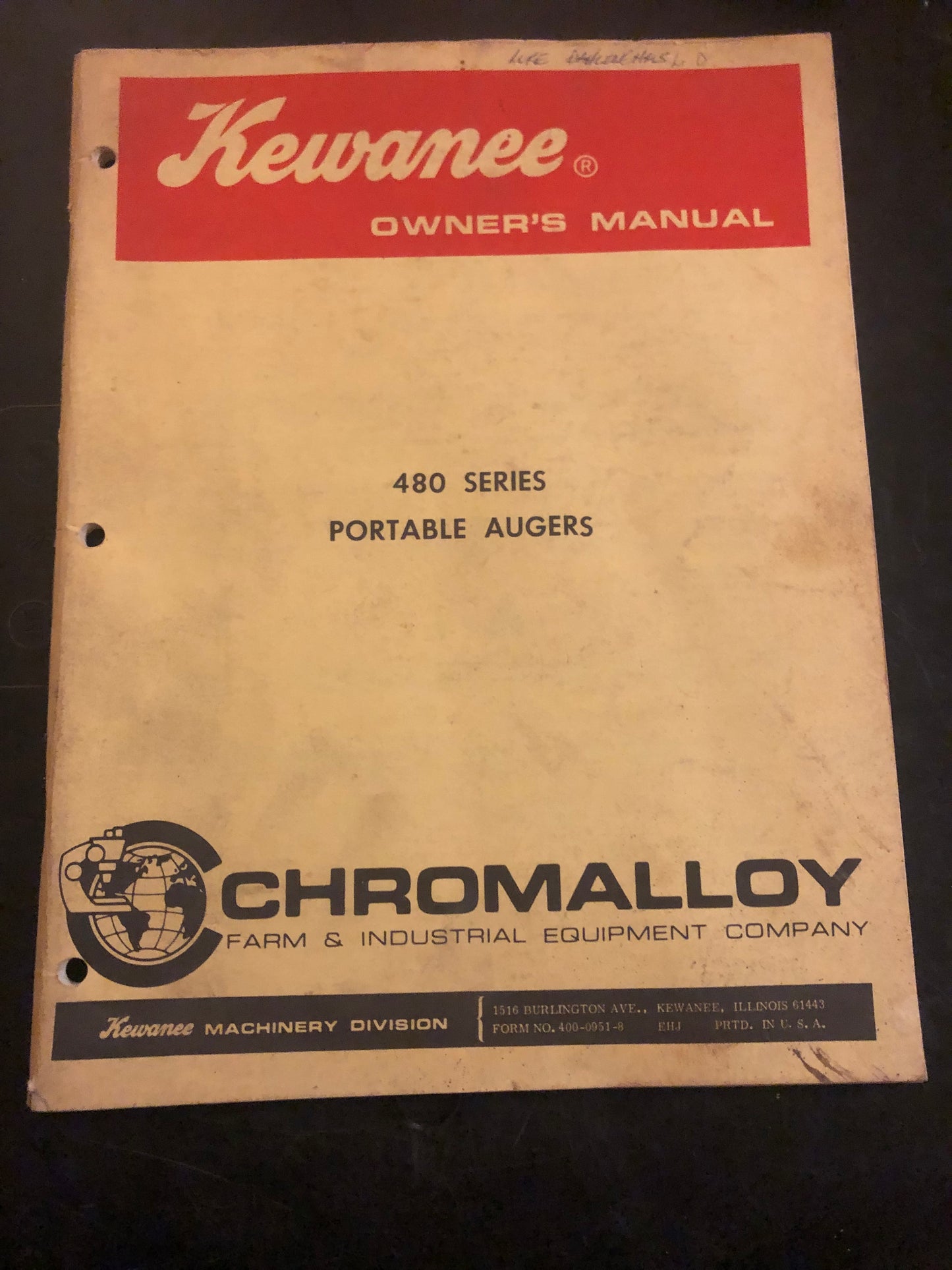 Kewanee _ 480 Series Portable Augers _ Owner’s Manual