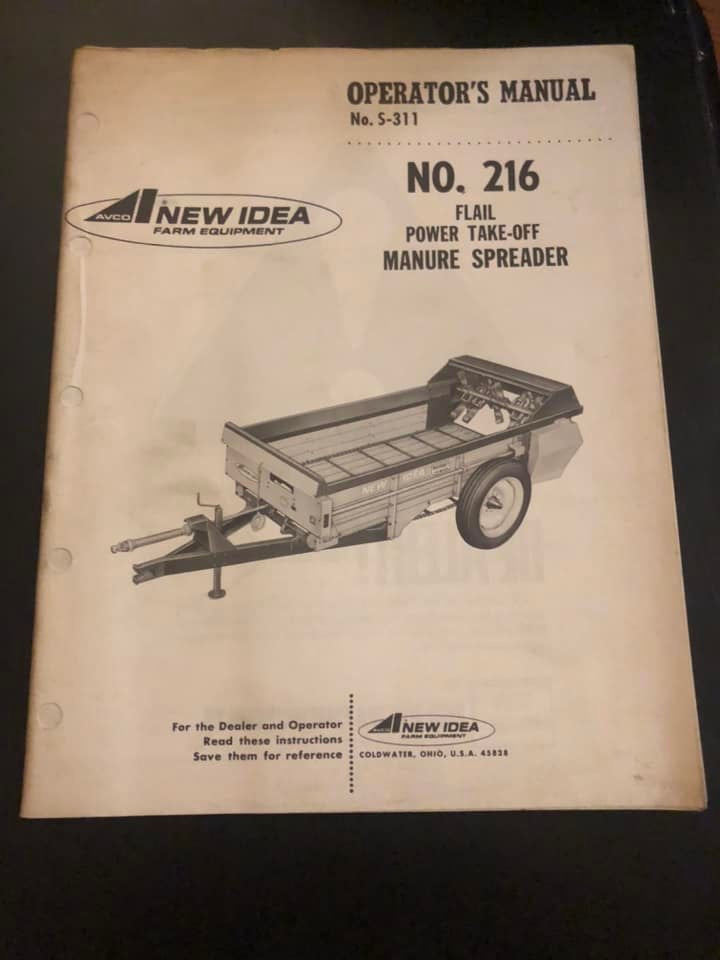 New Idea _ no 216 flail power take-off Manure Spreader _ Operator’s Manual