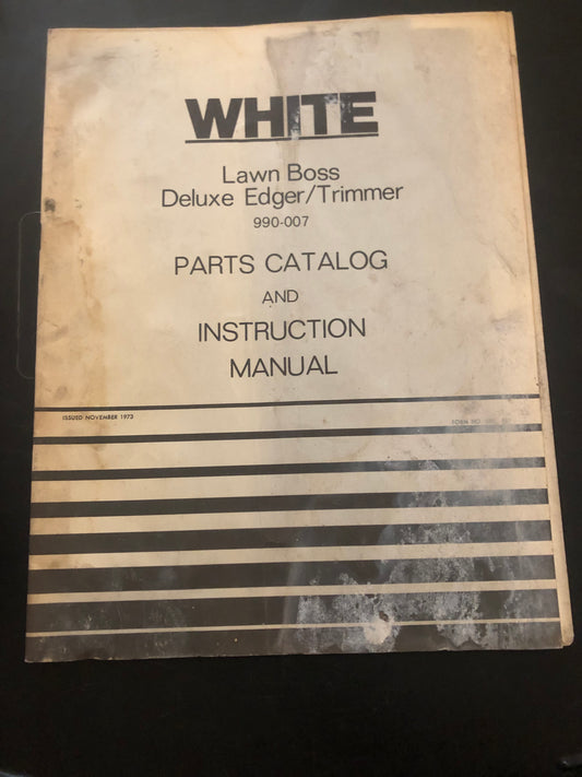 White _ Lawn Boss Deluxe Edger/Trimmer _ Parts Catalog & Instruction Manual