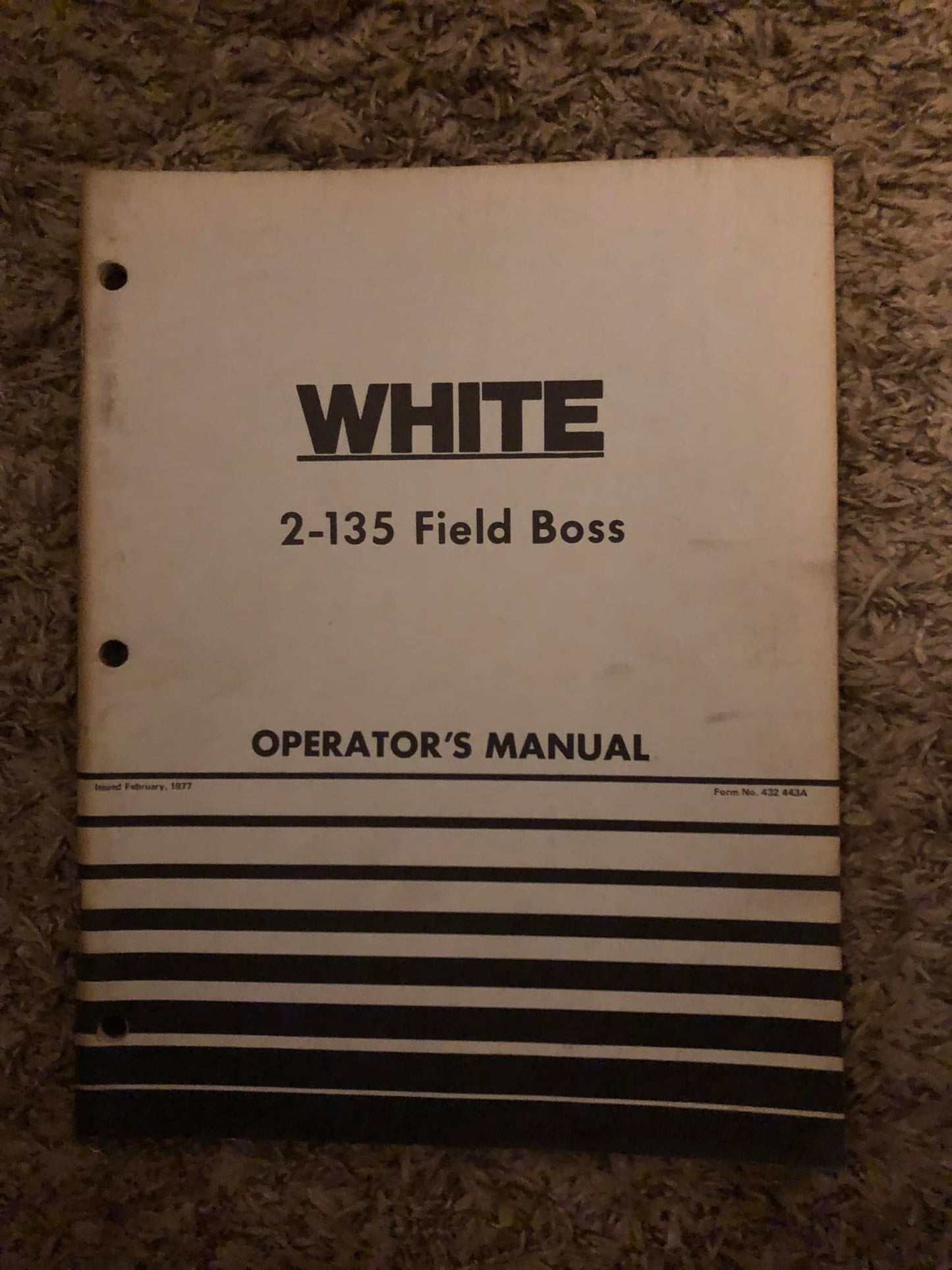 White _ 2-135 Field Boss _ Operator’s manual