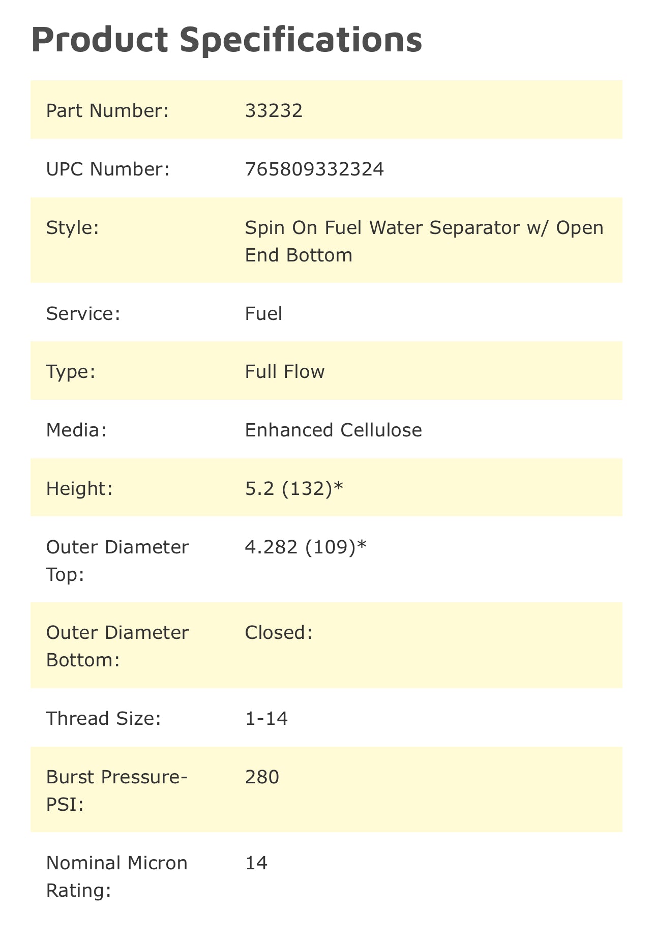 NAPA 3232 Fuel Filter