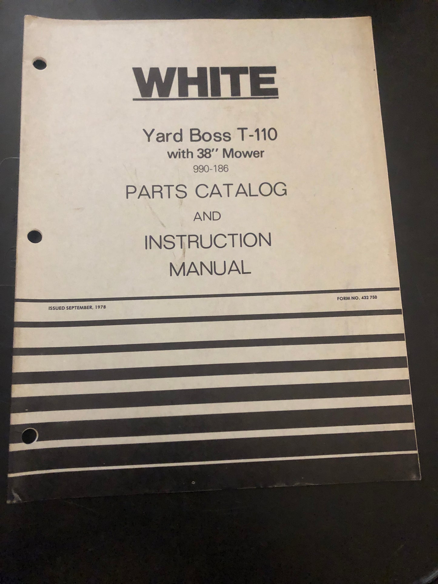 White _ Yard Boss T-110 _ Parts Catalog & Instruction Manual