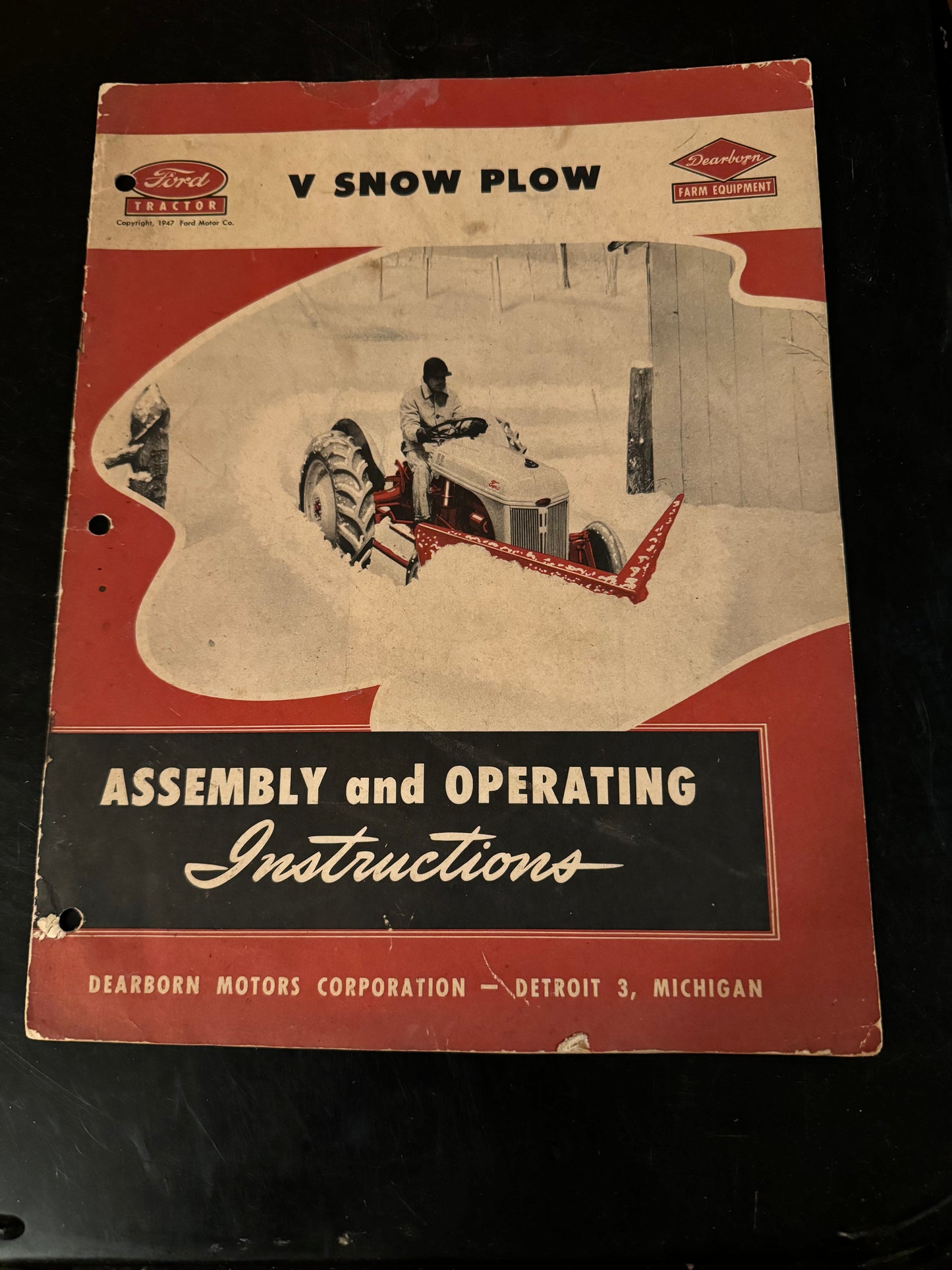 Ford _ V Snow Plow _ Assembly & Operating Instructions