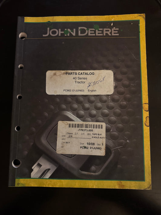 John Deere _ 40 Series Tractor _ Parts Catalog PC882 (01JUN63)