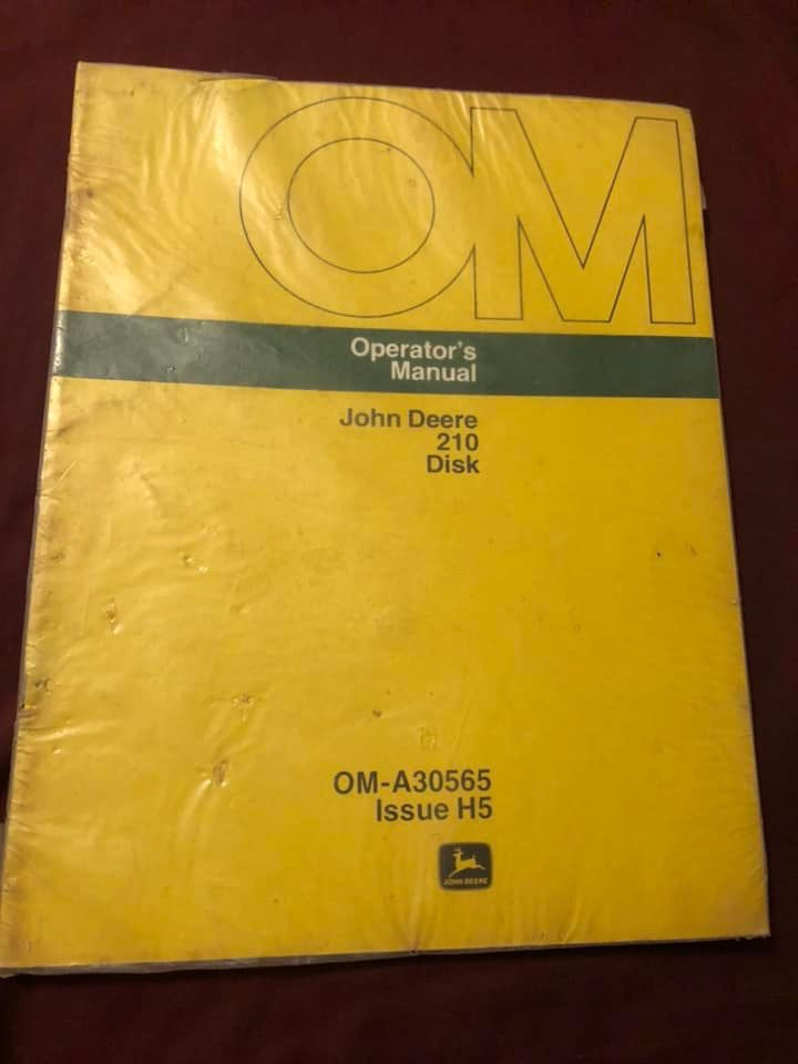 John Deere _ 210 Disk _ Operator's Manual