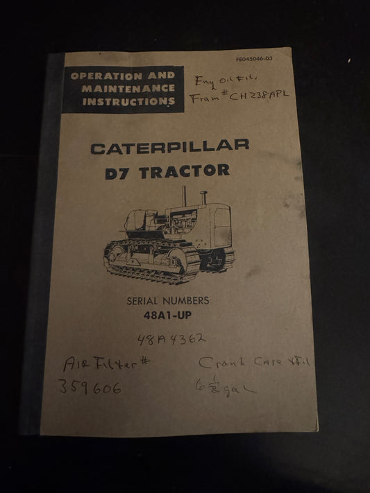 Caterpillar _ D7 _ Operation & Maintenance Instructions