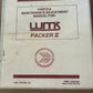 WMS _ Packer II _ Parts & Maintenance Manual