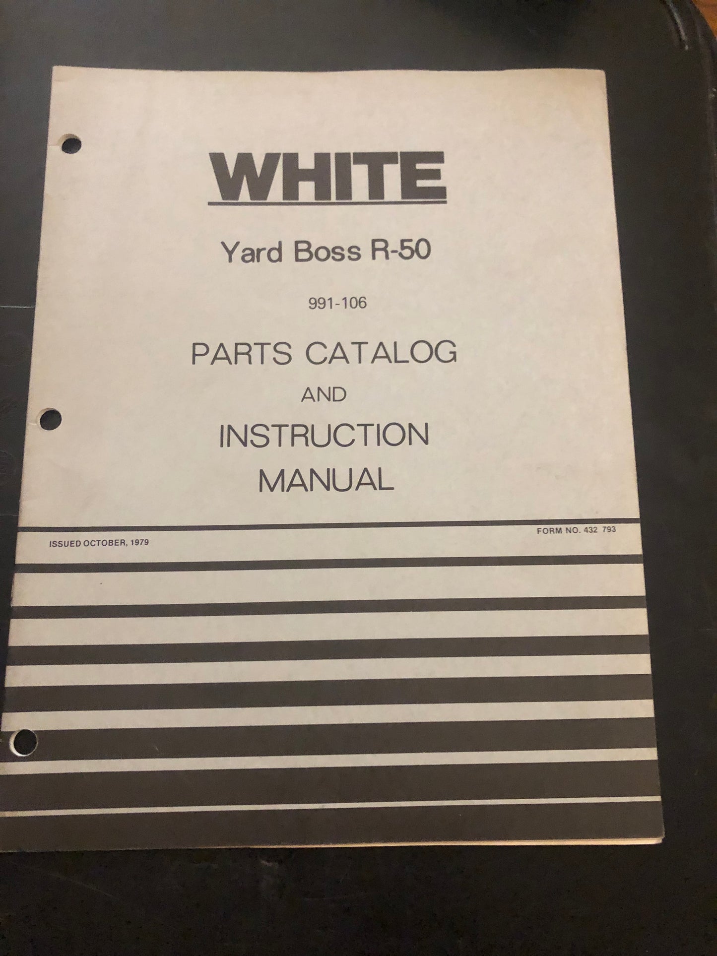 White _ Yard Boss R-50 _ Parts Catalog & Instruction Manual