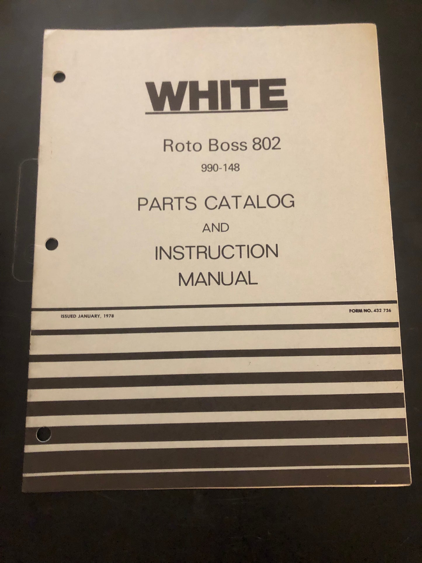 White _ Roto Boss 802 _ Parts Catalog & Instruction Manual