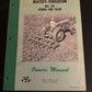 Massey Ferguson MF 139 Spring Tine Tiller _ Owner’s Manual