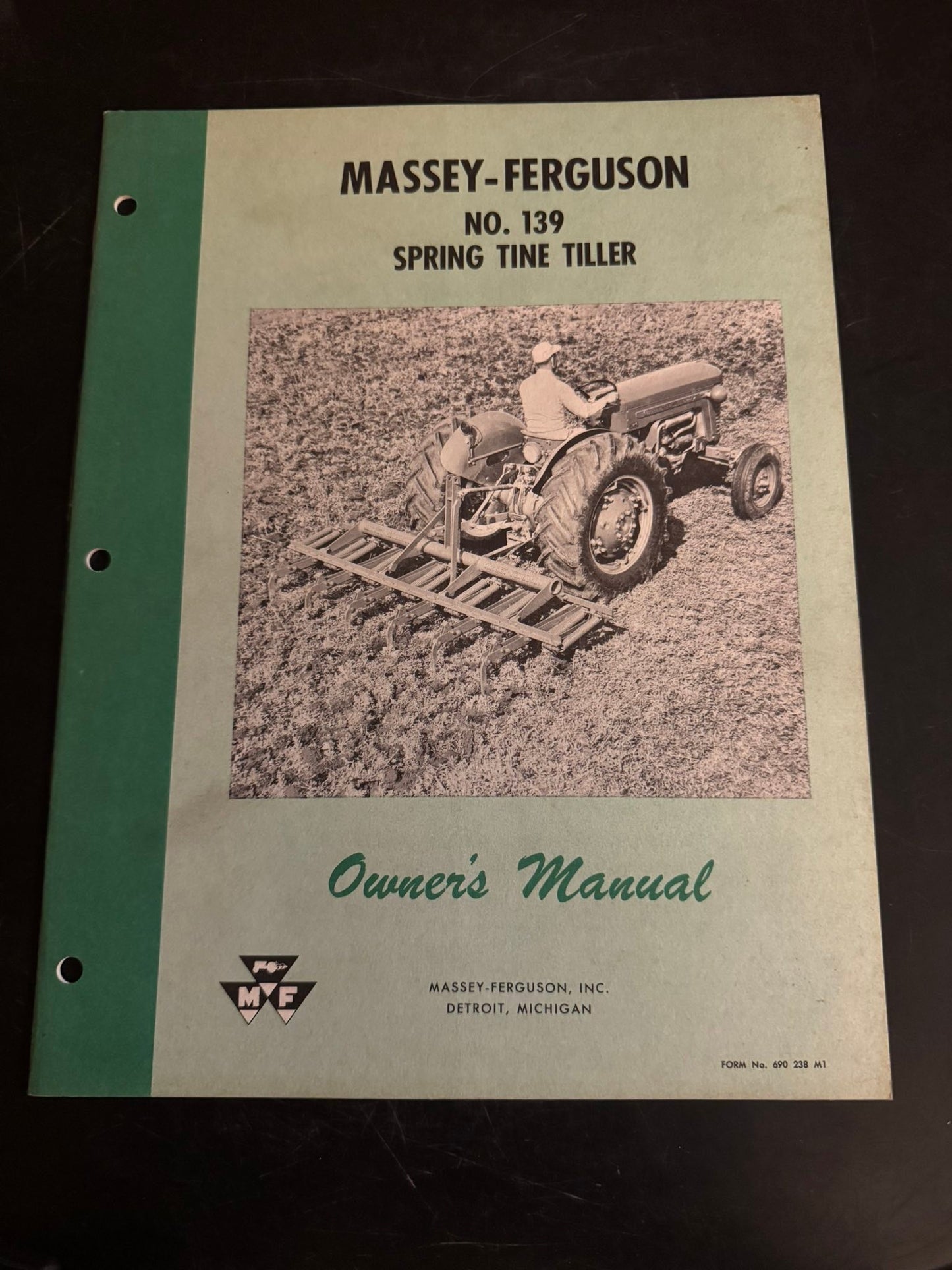 Massey Ferguson MF 139 Spring Tine Tiller _ Owner’s Manual