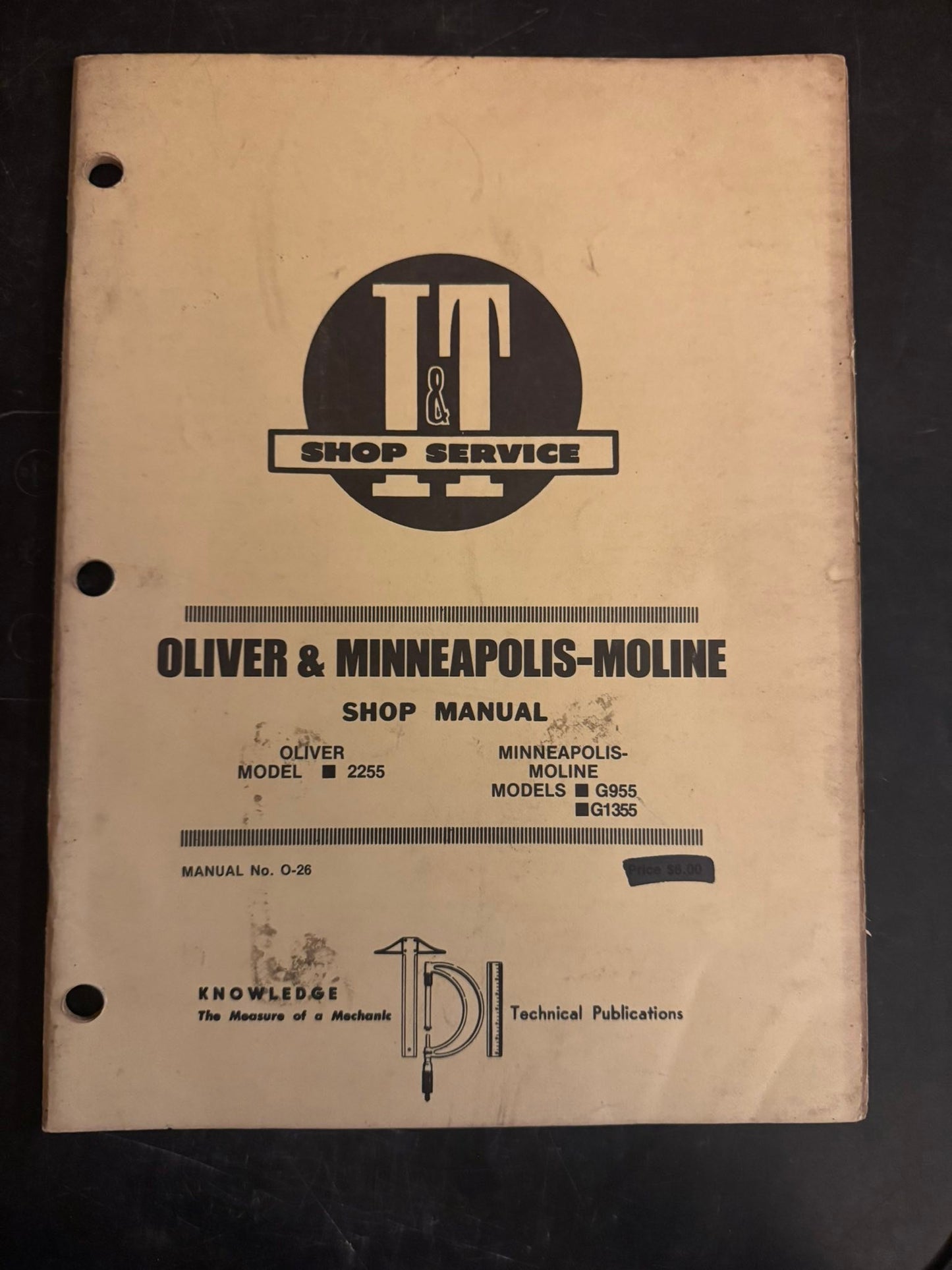 I&T _ Oliver Model 2255 & Minneapolis Moline models G955 & G1355_ Shop Manual O-26