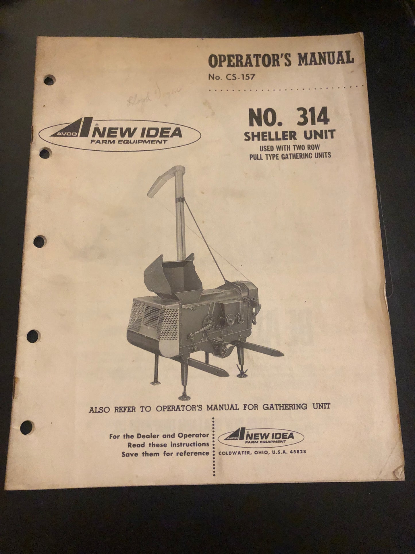 New Idea _ no 314 Sheller Unit _ Operator’s Manual