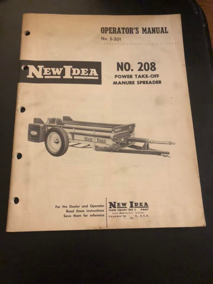 New Idea _ no 208 Power Take-off Manure Spreader S-209 _ Operator’s Manual