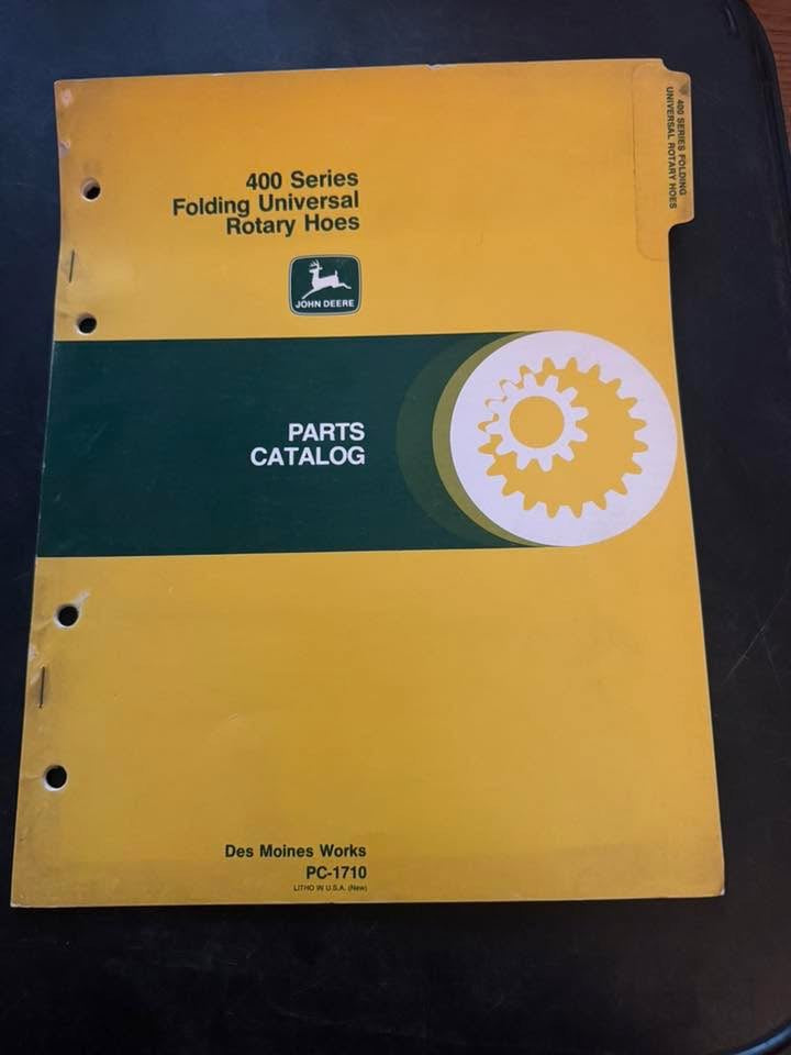 John Deere _ 400 Series Folding Universal Rotary Hoes _ Parts Catalog PC-1710