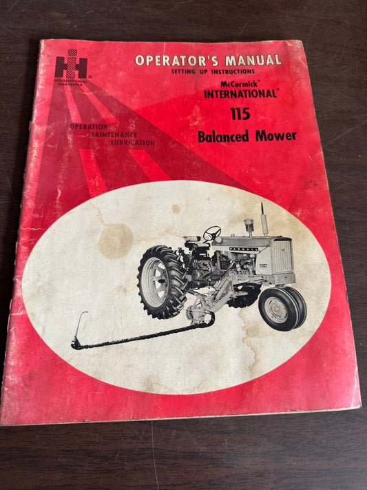 IH _ McCormick International 115 Balance Mower _ Operator’s Manual