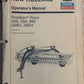Sperry New Holland _ RolaBar Rake 256 - 258 - 260 - 258H - 260H _ Operator's Manual