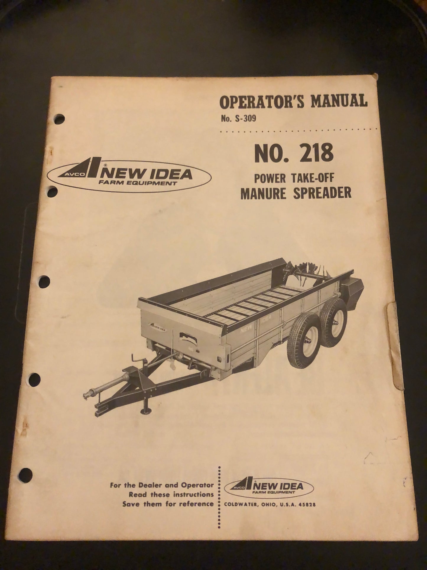 New Idea _ no 218 Power take-off Manure Spreader _ Operator’s Manual