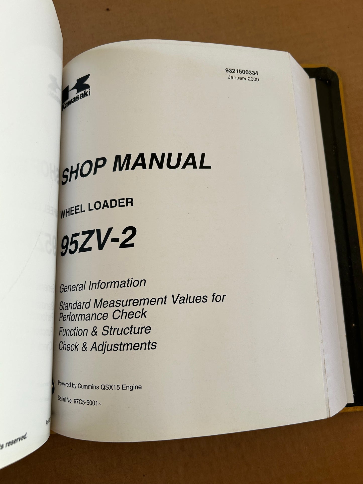 Kawasaki _ 95ZV2 Wheel Loader _ Binder