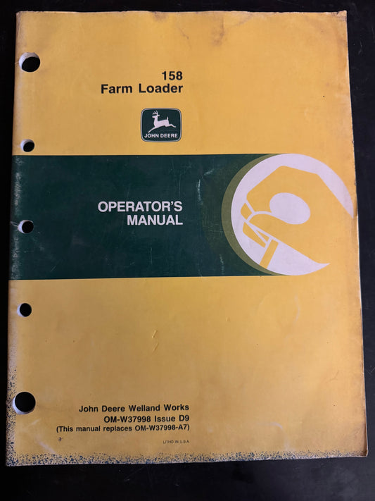 John Deere _ 158 Farm Loader _ Operator's Manual OMW37998 D9