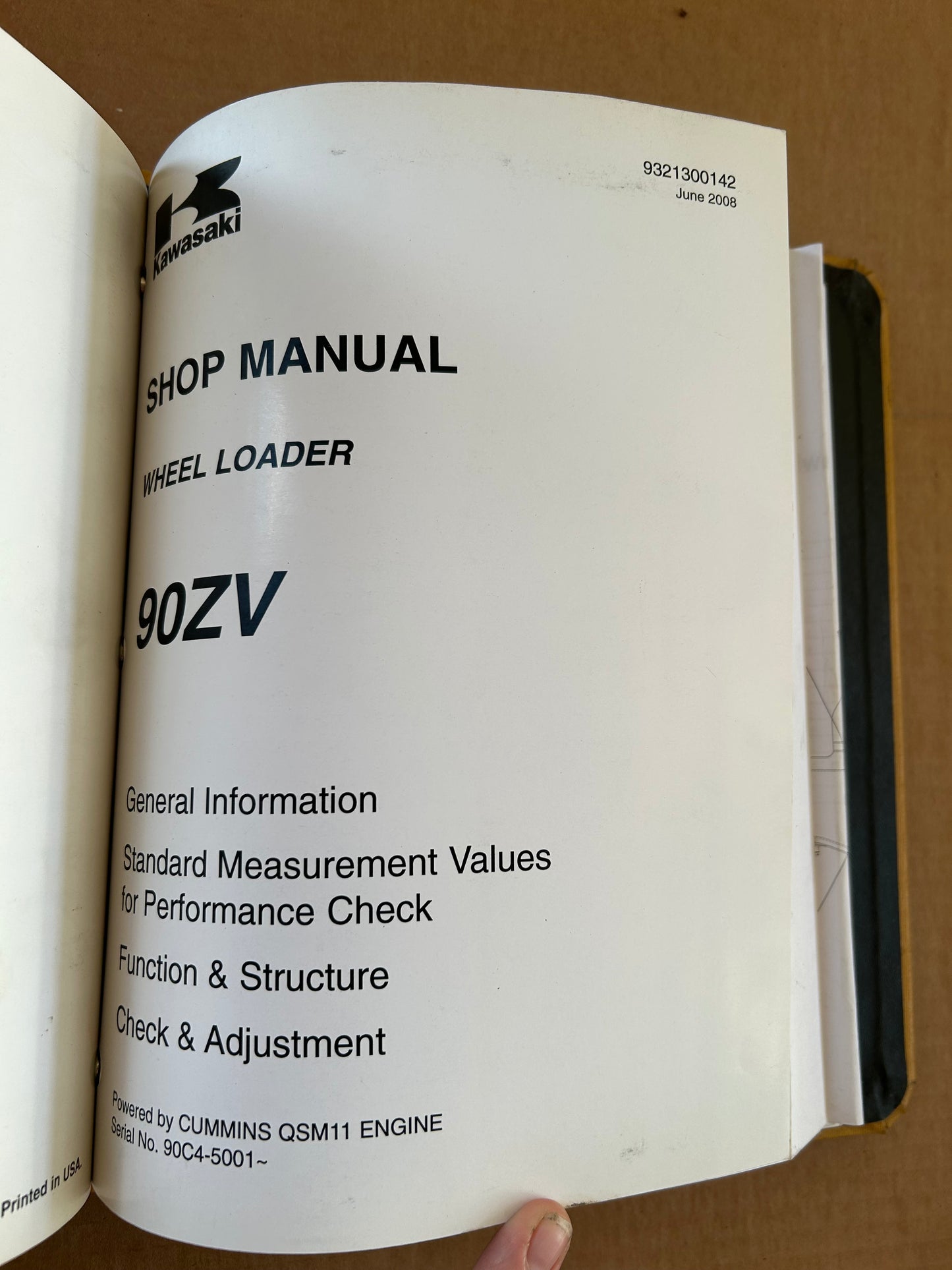 Kawasaki _ 90ZV Wheel Loader _ Binder