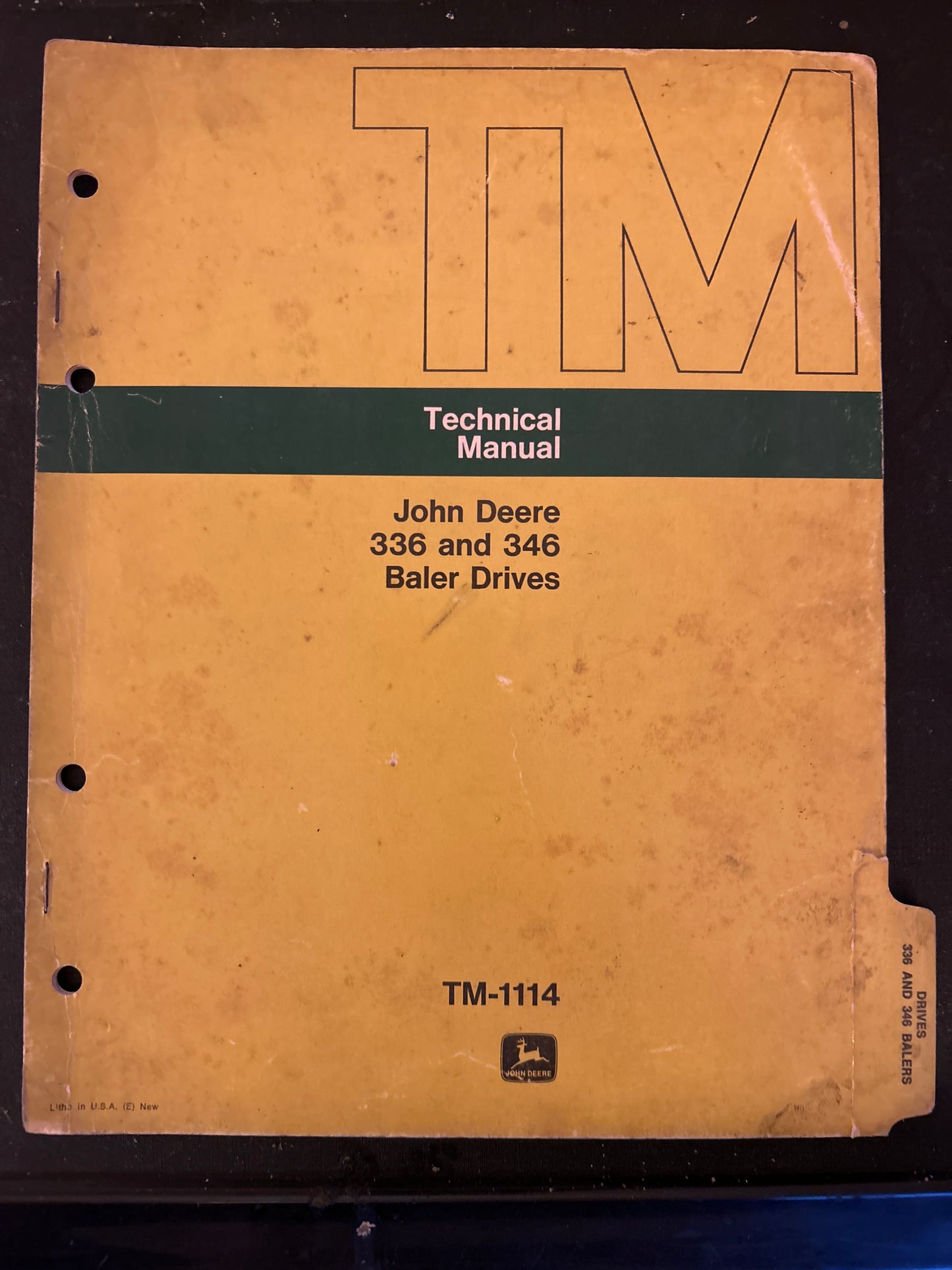 John Deere _ 336 & 346 Baler Drives _ Technical Manual TM-1114