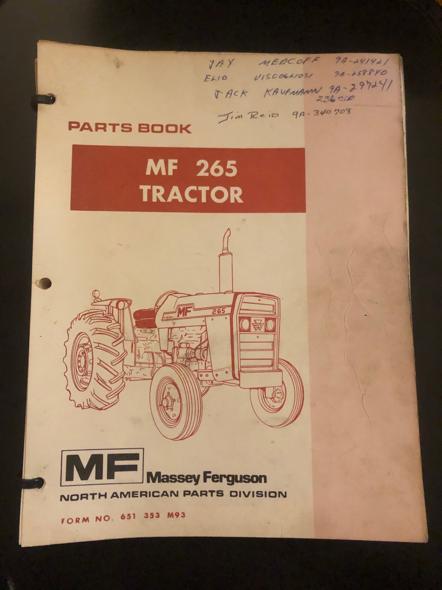 Massey Ferguson _ MF 265 Tractor _ Parts Book