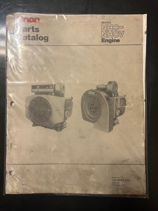Onan _  Series NHC- NHCV Engine _ Parts Catalog issued 8-80