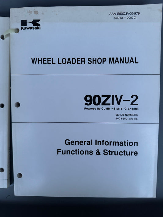 Kawasaki _ Wheel Loader 90ZIV-2 93213-00070 _ Shop Manual