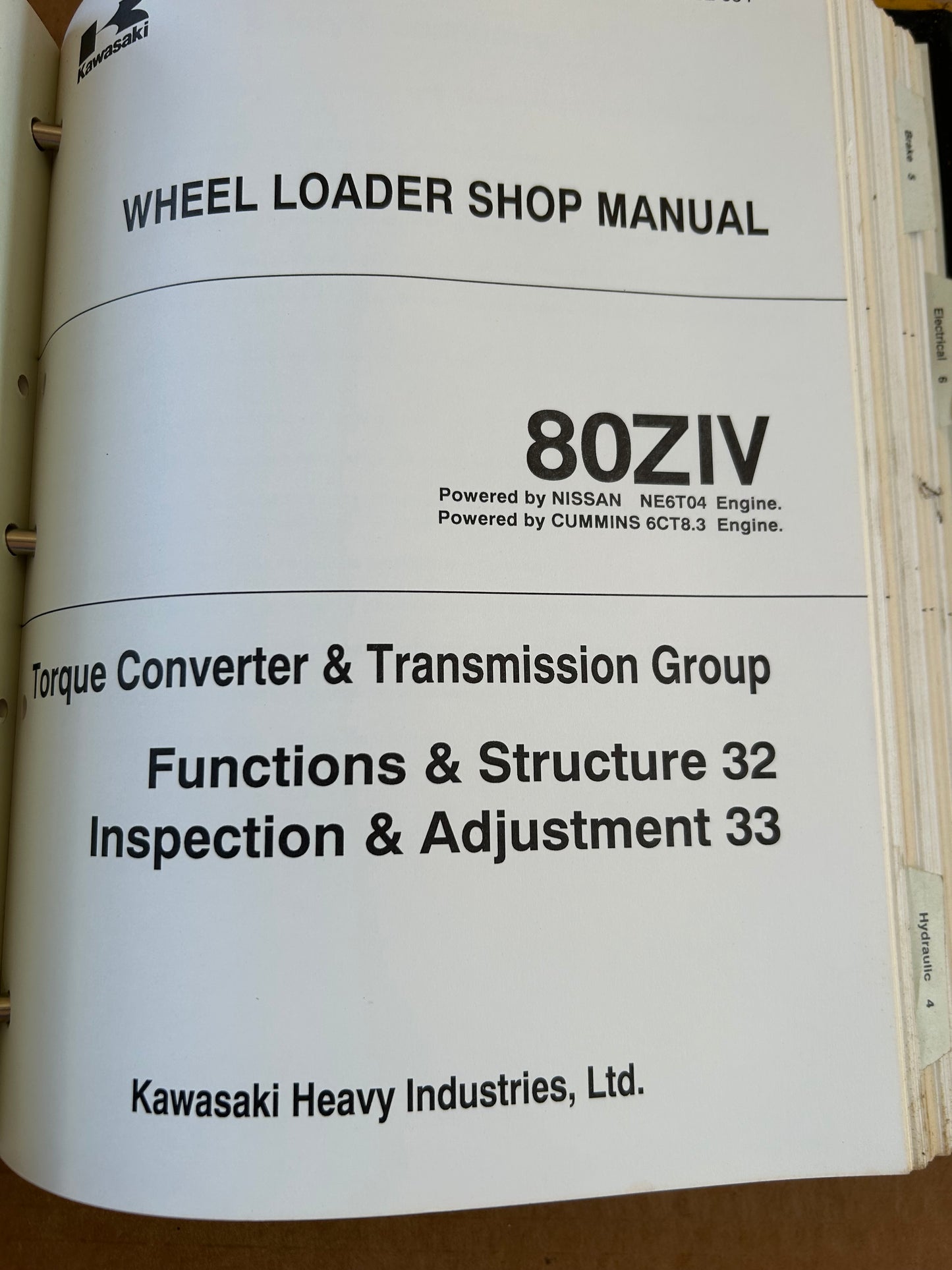 Kawasaki _ 80ZIV Wheel Loader _ Binder