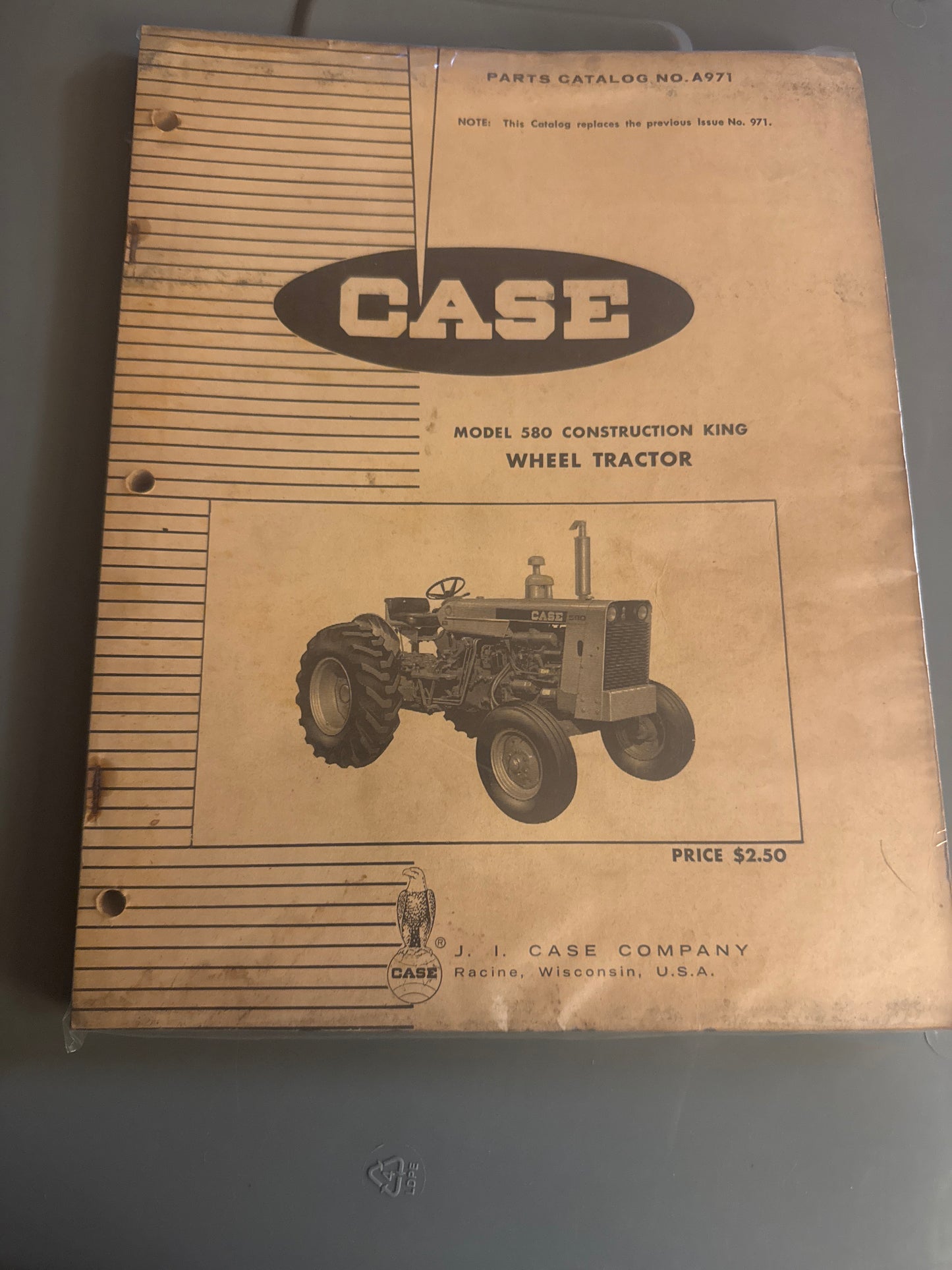 Case _ Model 580 Construction King Wheel Tractor _ Parts Catalog No. A971