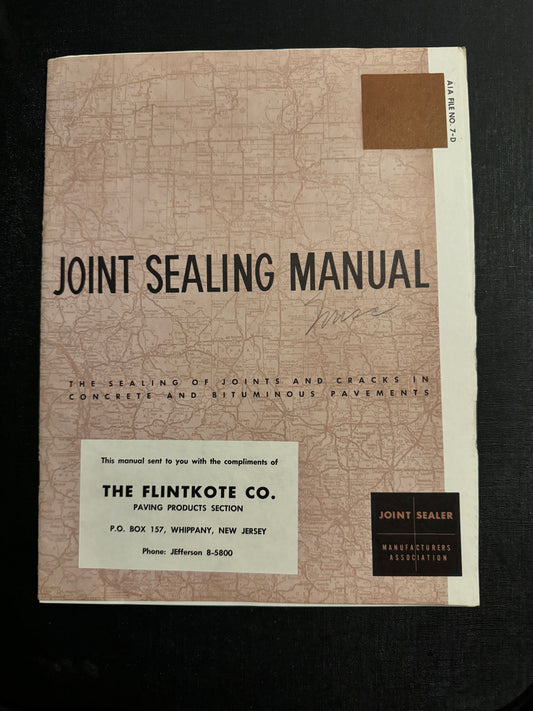 Flintkote _ Joint Sealing Manual