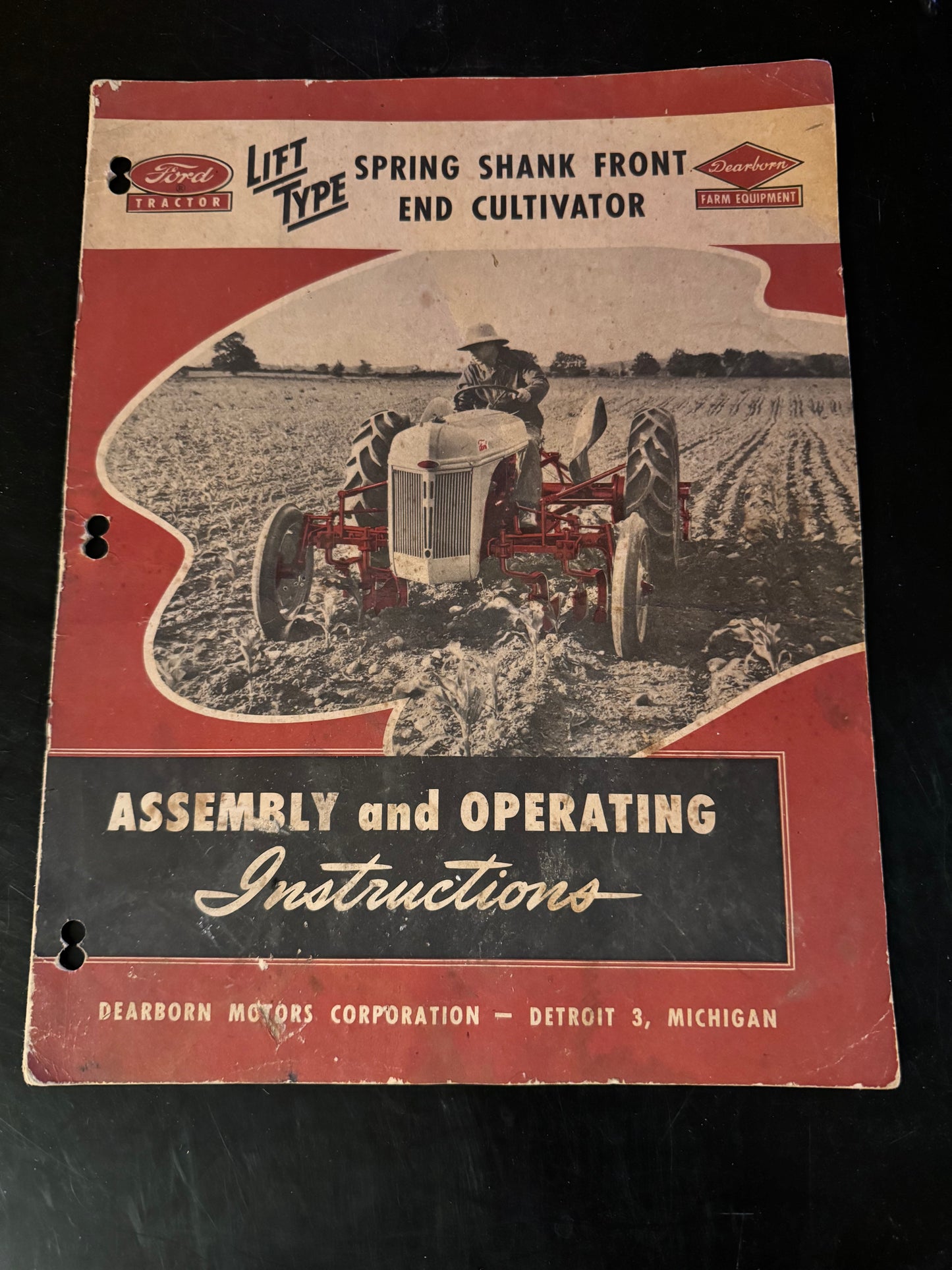 Ford _ Lift Type - Spring Shank Front End Cultivator _ Assembly & Operating Instructions