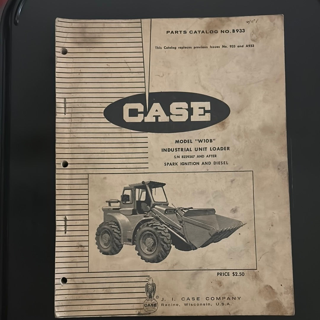 Case _ Model W10B Industrial Unit Loader + Revision 1 _ Parts Catalog no B933