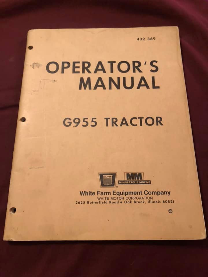 Minneapolis-Moline _ G955 Tractor _ Operator’s Manual