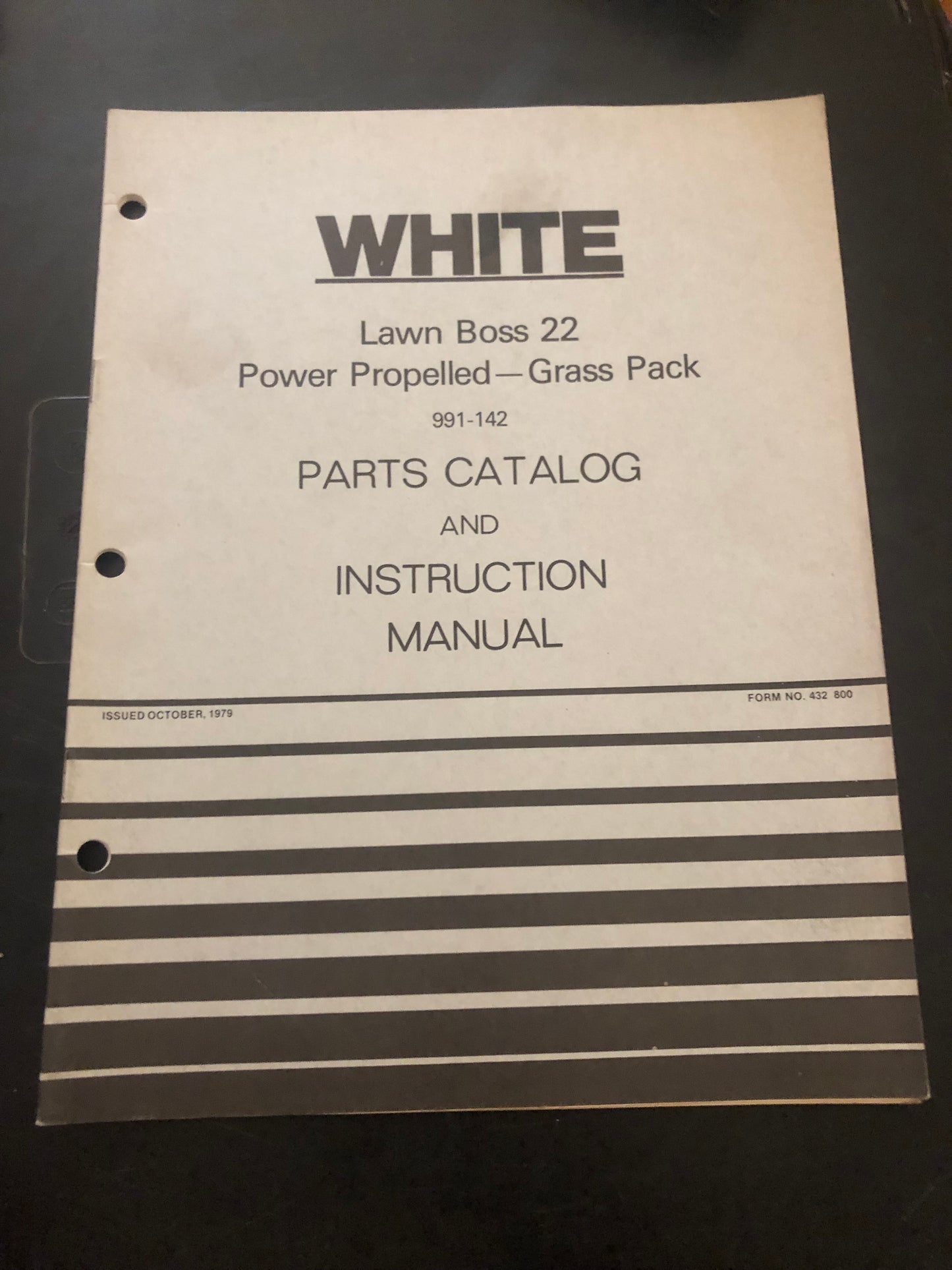 White _ Lawn Boss 22 - Power Propelled - Grass Pack _ Parts Catalog & Instruction Manual