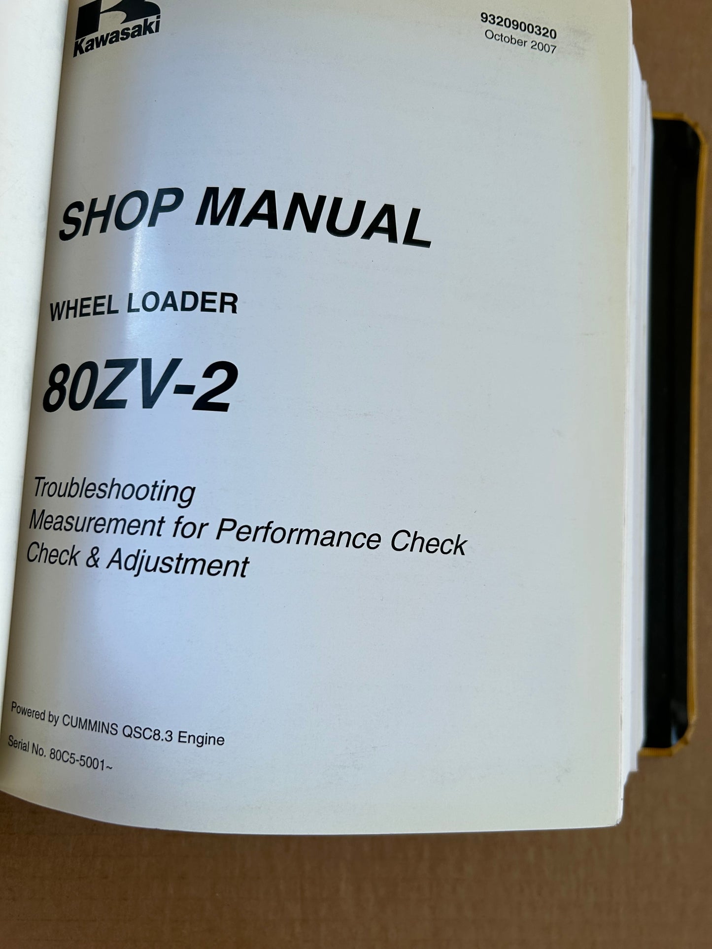 Kawasaki _ 80ZV-2 Wheel Loader _ Binder