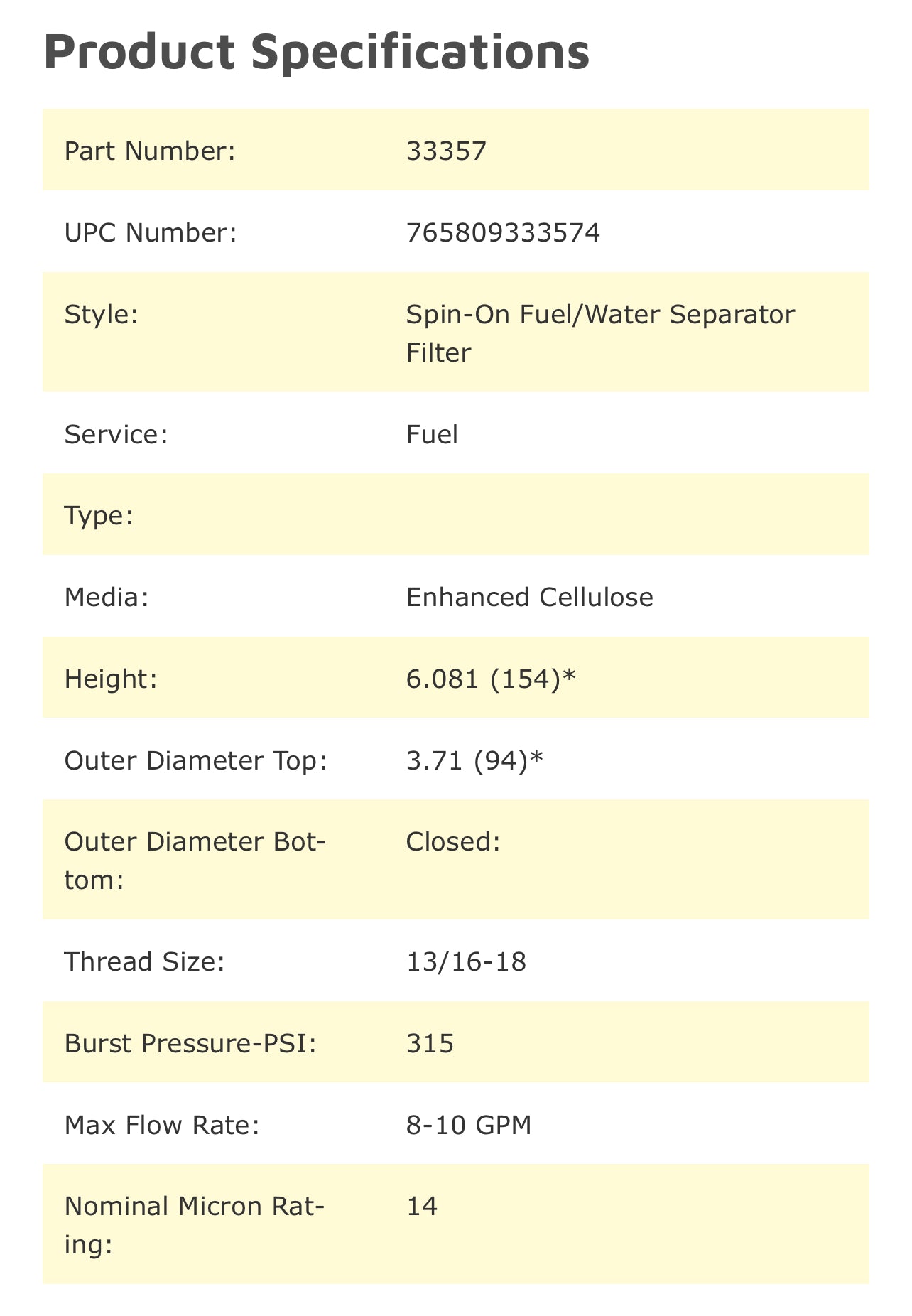 NAPA 3357 Fuel Filter